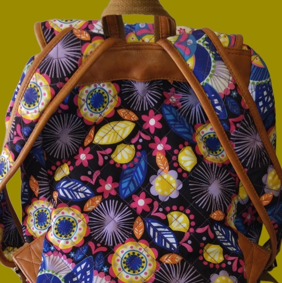 Lychee Bags Canvas Printed Backpack - Picture 10 of 11